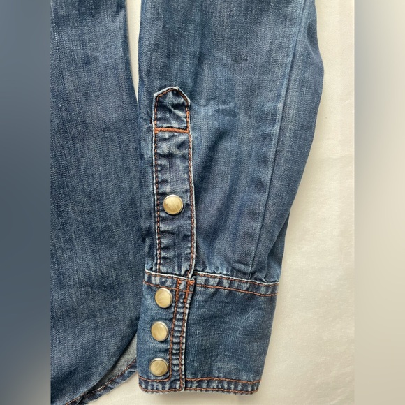 True Religion Long Sleeve Denim Blouse - Picture 4 of 11